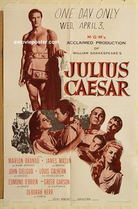 v690 JULIUS CAESAR one-sheet movie poster R62 Marlon Brando, James Mason