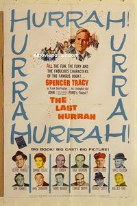 v712 LAST HURRAH one-sheet movie poster '58 John Ford, Spencer Tracy