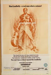 v716 LEADBELLY one-sheet movie poster '76 Huddie Ledbetter biography!