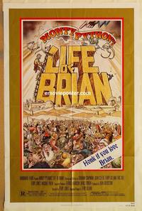 v722 LIFE OF BRIAN style B one-sheet movie poster '79 Monty Python!