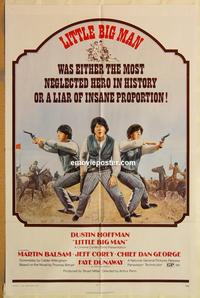 v726 LITTLE BIG MAN one-sheet movie poster '71 Dustin Hoffman, Dunaway