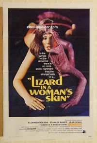 v730 LIZARD IN A WOMAN'S SKIN one-sheet movie poster '71 Lucio Fulci, wild!