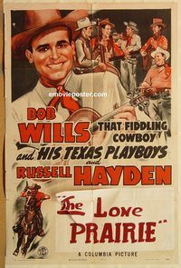 v731 LONE PRAIRIE one-sheet movie poster '42 Bob Wills & His Texas Playboys
