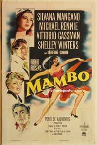 v747 MAMBO one-sheet movie poster '54 Michael Rennie, Silvana Mangano