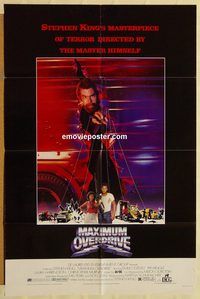 v754 MAXIMUM OVERDRIVE one-sheet movie poster '86 Stephen King, Estevez