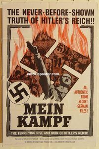 v758 MEIN KAMPF one-sheet movie poster '61 Adolf Hitler documentary!