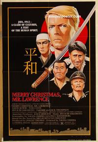 v759 MERRY CHRISTMAS MR LAWRENCE one-sheet movie poster '83 David Bowie