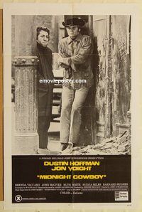 v763 MIDNIGHT COWBOY one-sheet movie poster '69 Dustin Hoffman, Jon Voight