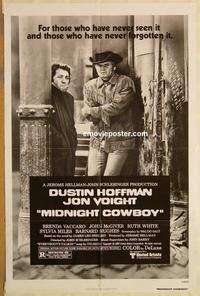 v764 MIDNIGHT COWBOY one-sheet movie poster R80 Dustin Hoffman, Jon Voight