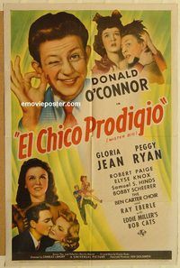 v780 MR BIG Spanish/US one-sheet movie poster '43 Donald O'Connor, Jean