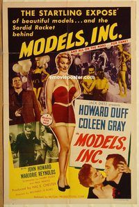 v771 MODELS INC signed one-sheet movie poster '52 Howard Duff