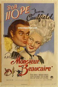 v774 MONSIEUR BEAUCAIRE one-sheet movie poster '46 Bob Hope, Caulfield