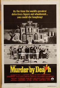 v783 MURDER BY DEATH one-sheet movie poster '76 Peter Falk, Alec Guinness