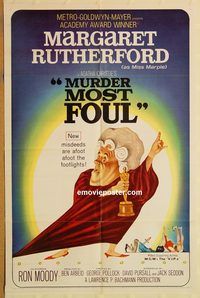 v784 MURDER MOST FOUL one-sheet movie poster '64 Margaret Rutherford