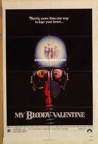v785 MY BLOODY VALENTINE one-sheet movie poster '81 George Mihalka, horror!