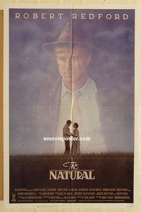 v789 NATURAL one-sheet movie poster '84 Robert Redford, baseball!