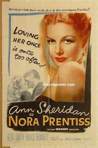 v799 NORA PRENTISS one-sheet movie poster '47 super sexy Ann Sheridan!