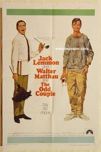 v804 ODD COUPLE one-sheet movie poster '68 Walter Matthau, Jack Lemmon