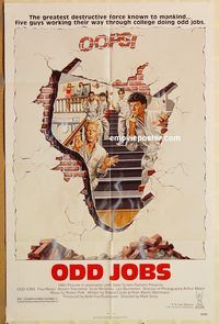 v805 ODD JOBS one-sheet movie poster '86 Paul Reiser, Robert Townsend