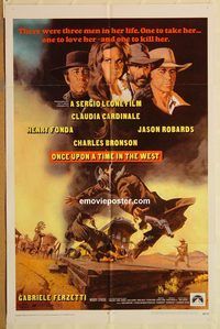 v811 ONCE UPON A TIME IN THE WEST one-sheet movie poster '68 Sergio Leone
