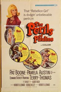 v831 PERILS OF PAULINE one-sheet movie poster '67 Pat Boone, Austin