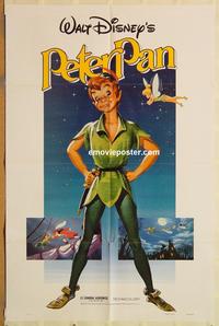 v832 PETER PAN one-sheet movie poster R82 Walt Disney classic!