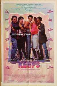 v846 PLAYING FOR KEEPS one-sheet movie poster '86 first Marisa Tomei!