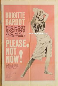 v815 ONLY FOR LOVE one-sheet movie poster '63 Please Not Now!