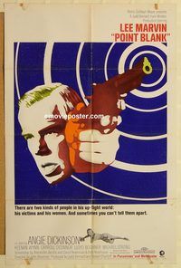 v850 POINT BLANK one-sheet movie poster '67 Lee Marvin, Angie Dickinson