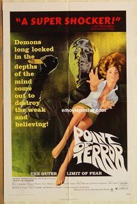 v851 POINT OF TERROR one-sheet movie poster '71 horror, a super shocker!