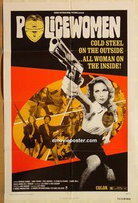 v853 POLICEWOMEN one-sheet movie poster '74 cold steel on the outside!
