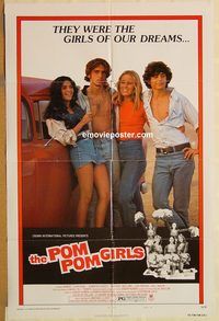 v854 POM POM GIRLS style B one-sheet movie poster '76 high school teen sex!