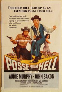 v859 POSSE FROM HELL one-sheet movie poster '61 Audie Murphy, John Saxon