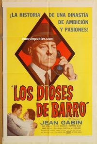 v860 POSSESSORS Spanish/US one-sheet movie poster '58 Jean Gabin, Ducaux