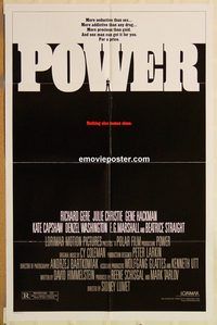 v864 POWER one-sheet movie poster '85 Richard Gere, Gene Hackman