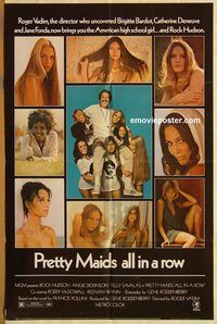 v868 PRETTY MAIDS ALL IN A ROW one-sheet movie poster '71 Hudson, Dickinson