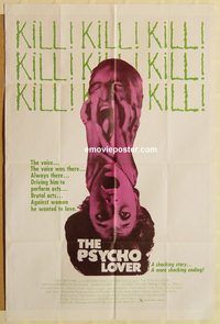 v879 PSYCHO LOVER one-sheet movie poster '70 wild sex horror!