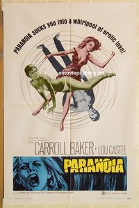v883 PARANOIA one-sheet movie poster '69 Lenzi, Paranoia!