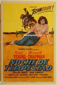 v892 RELENTLESS Spanish/US one-sheet movie poster '48 sexy Marguerite Chapman