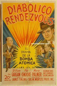 v893 RENDEZVOUS 24 Spanish/US one-sheet movie poster '46 Gargan, O'Moore