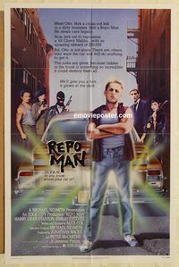 v894 REPO MAN one-sheet movie poster '84 Emilio Estevez, Harry Dean Stanton
