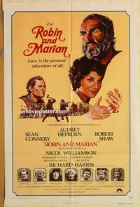 v903 ROBIN & MARIAN one-sheet movie poster '76 Connery, Audrey Hepburn