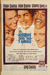 v904 ROBIN & THE 7 HOODS one-sheet movie poster '64 Sinatra, the Rat Pack!
