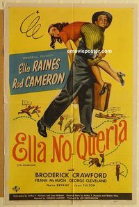 v914 RUNAROUND Spanish/US one-sheet movie poster '46 Ella Raines, Cameron