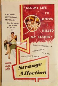 v925 SCAMP one-sheet movie poster '59 Attenborough, Strange Affection!