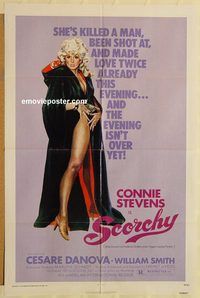 v929 SCORCHY one-sheet movie poster '76 Connie Stevens, Cesare Danova