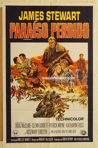 v947 SHENANDOAH Spanish/US one-sheet movie poster '65 James Stewart, Civil War!