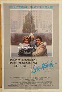 v014 6 WEEKS one-sheet movie poster '82 Dudley & Mary Tyler Moore!