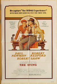 v976 STING one-sheet movie poster R77 Paul Newman, Robert Redford, Shaw
