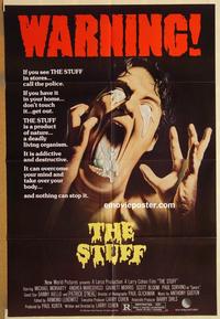 v983 STUFF one-sheet movie poster '85 Larry Cohen, great horror image!